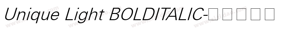 Unique Light BOLDITALIC字体转换